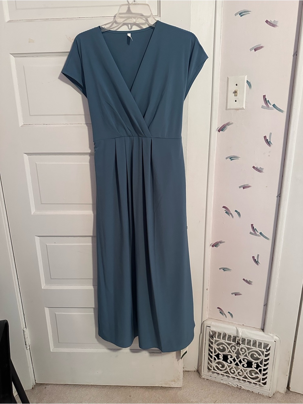 Women's Teal Maxi Dress ties in back